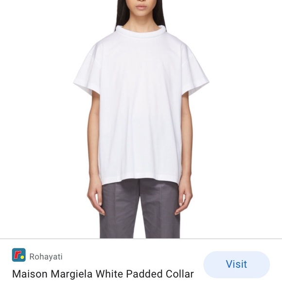 Maison Margiela padded collar white t shirt - Picture 3 of 8